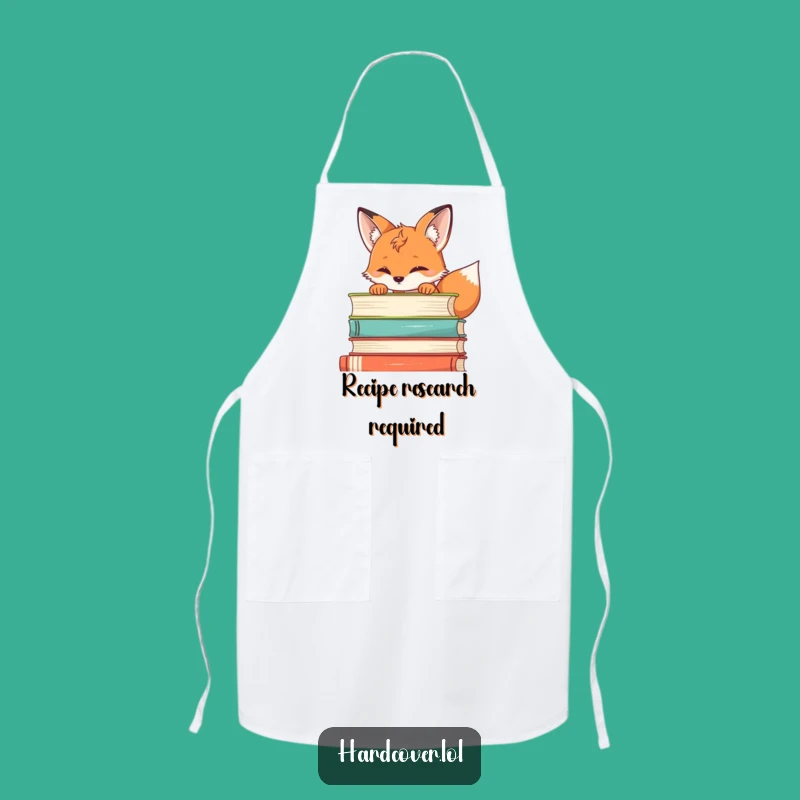 Funny Fox Book Stack Apron - Cook with Cleverness and Flair