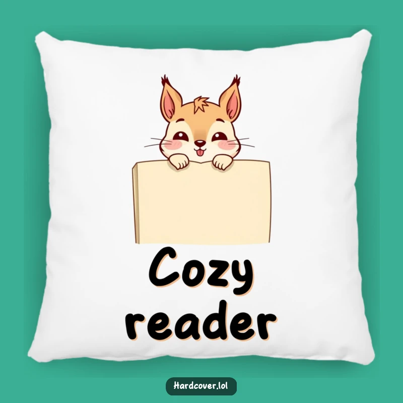Funny Squirrel Book Pillow: Comfy & Chuckle-Worthy Accent for Readers