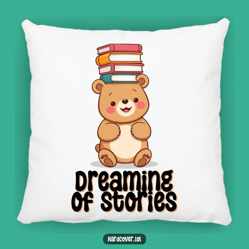 Funny Bear Books Pillow: Comfy & Chuckle-Worthy Accent for Book Lovers