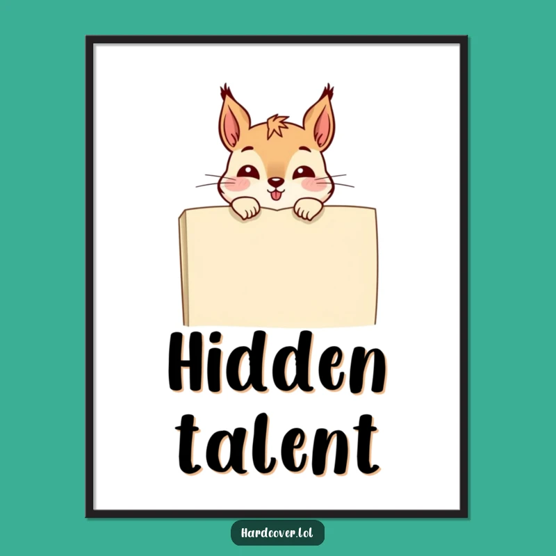 Funny Squirrel Book Digital Print: Instant Humorous Art for Book Lovers