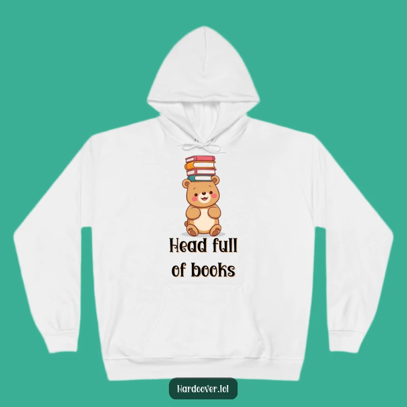 Cozy Funny Bear Books Hoodie: Warm & Humorous Gift for Literary Bears
