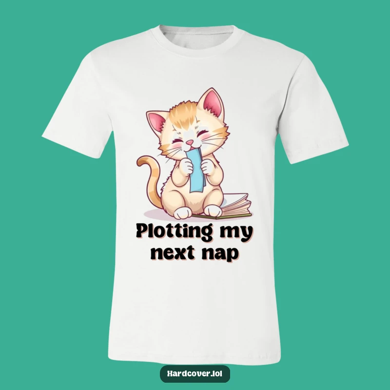 Funny Kitten Reading Shirt - Playful Cat Lover Gift Tee